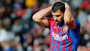 Kun Agüero lamenta una falla con el Barcelona 