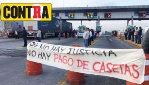 Caseta de cobro es cerrada por manifestantes