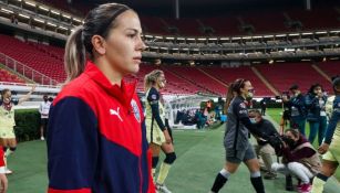 Alicia Cervantes en un partido de Chivas