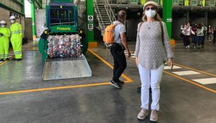 Ofelia Angulo en la Estación de Transferencia y Planta de Azcapotzalco