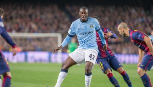 Yaya Touré durante un partido con el City