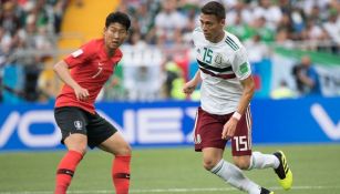 Héctor Moreno en acción con la Selección Mexicana en Rusia 2018