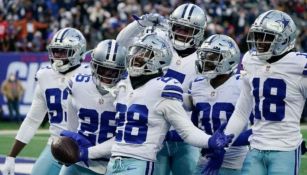 Dallas Cowboys festejando anotación ante New York Giants