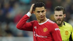 Crsitiano Ronaldo en un partido del Manchester United