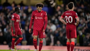 Mohamed Salah jugando partido con el Liverpool en la Premier League