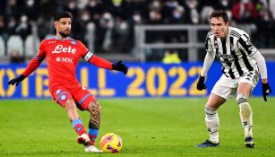 Insigne (Napoli) vs Chiesa (Juventus) en partido de la Serie A