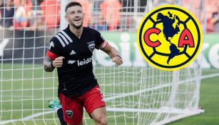 Paul Arriola festeja un gol con el DC United 