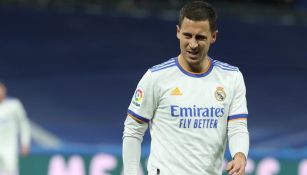 Eden Hazard, molesto en un juego del Real Madrid