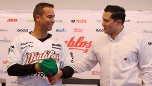 La presentación de Juan Gabriel Castro con Diablos Rojos