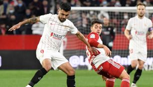 Jesús 'Tecatito' Corona jugando en LaLiga con el Sevilla