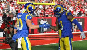 Cooper Kupp y Odell Beckham Jr. celebrando un TD 