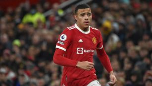 Mason Greenwood jugando partido con el Manchester United