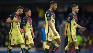 Jugadores del América tras perder partido ante Atlas