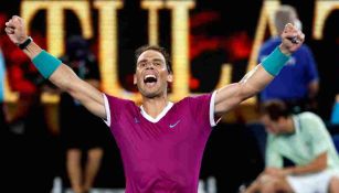 Rafa Nadal tras ganar el Abierto de Australia 