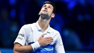 Djokovic celebra en un partido