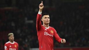 Cristiano Ronaldo en partido con Manchester United