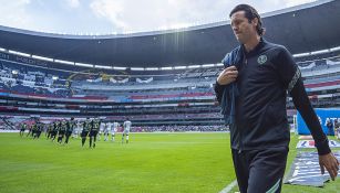 Santiago Solari en partido con América