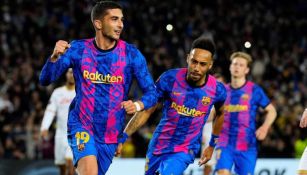 Jugadores del Barcelona en festejo