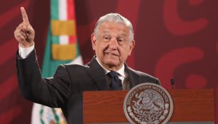 AMLO durante conferencia de prensa en Palacio Nacional