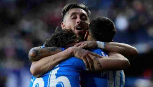 Héctor Herrera celebrando un gol del Atleti