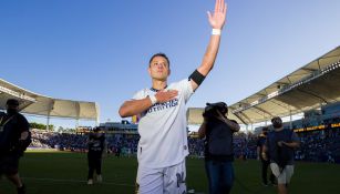 Chicharito tras un juego con Galaxy 