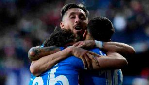 Héctor Herrera celebrando un gol del Atleti