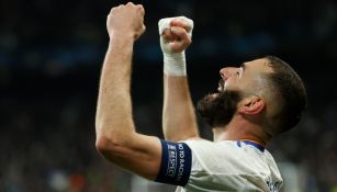 Karim Benzema celebrando la remontada vs PSG