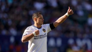 Javier Hernández durante un partido con LA Galaxy