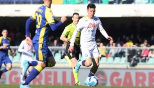 Chucky Lozano en el partido vs Hellas Verona 