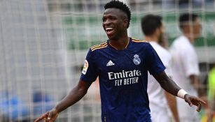 Vinicius Jr. festeja un gol con el Real Madrid 