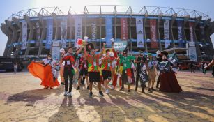 Aficionados de México en el Estadio Azteca