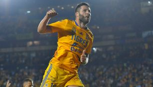 Gignac celebrando un gol con Tigres