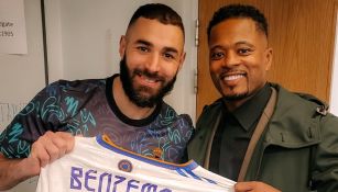 Benzema y Patrice Evra reunidos tras el Real Madrid vs Chelsea 