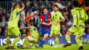 Lionel Messi en un partido del Barcelona