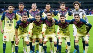 Jugadores del América previo a partido de Liga MX en el Estadio Azteca