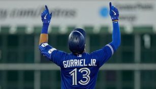 Gurriel Jr. en un partido de los Blue Jays