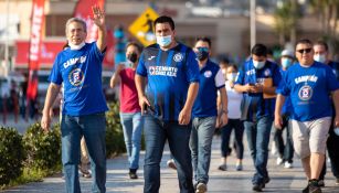 Afición de Cruz Azul previo a un partido 