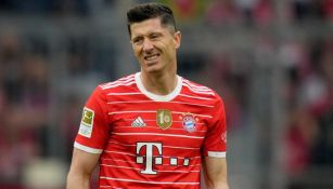 Lewandowski jugando partido con el Bayern Munich en la Bundesliga