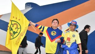 Afición del América se hace presente en el Estadio Hidalgo