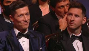 Robert Lewandowski y Leo Messi en la entrega del Balón de Oro