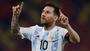 Messi en un partido con Argentina