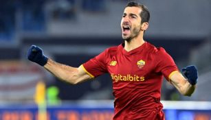 Henrikh Mkhitaryan en festejo con la Roma