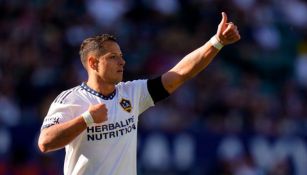 Javier Hernández durante un partido con LA Galaxy