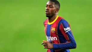 Ousmane Dembélé en partido con el Barcelona