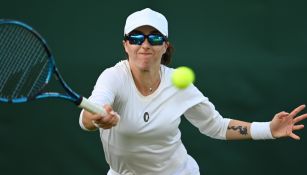 Fernanda Contreras durante su debut en Wimbledon