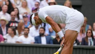 Nadal se lamenta en el juego contra Fritz