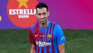 Sergio Busquets en partido con los Blaugranas