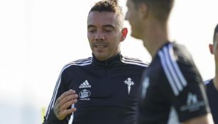 Iago Aspas entrenando con el Celta de Vigo