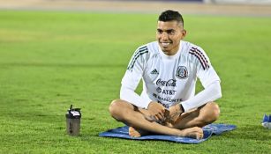 Orbelín Pineda en entrenamiento con el Tricolor