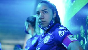 Charlyn Corral en un partido de Pachuca Femenil